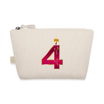 Bougie d’anniversaire du quatrième anniversaire - Trousse biologique - nature - Devant