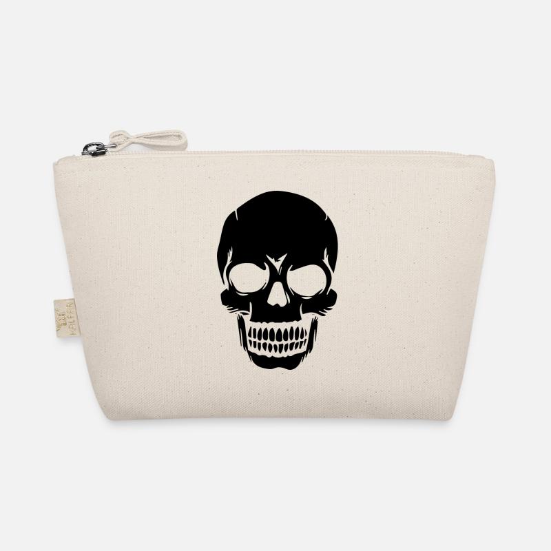 Skull weißer Schädel Design Bio-Täschchen