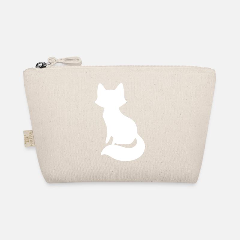 Verspieltes Fuchs Silhouetten Design Bio-Täschchen