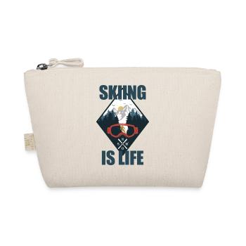 Skiing is Life - Skifahren - Bio-Täschchen - Natur - Vorne