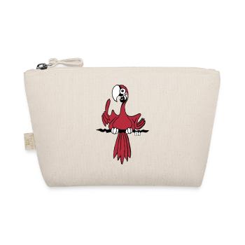 Vibrant Parrot Illustration for Apparel - Organic Pouch - nature - Front