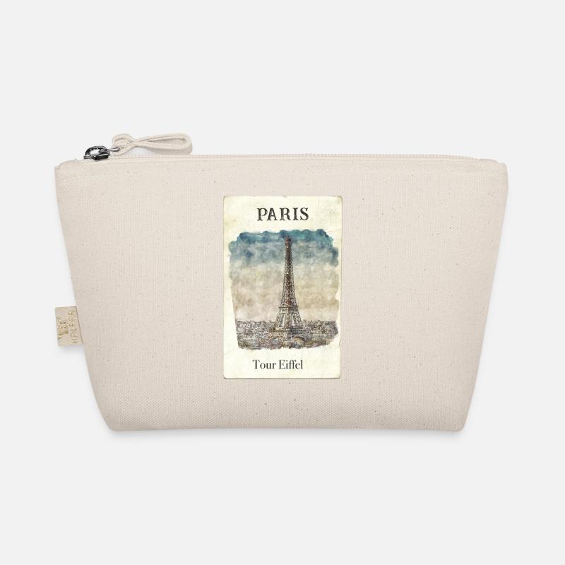 Paris Eifelturm Vintage Bio-Täschchen