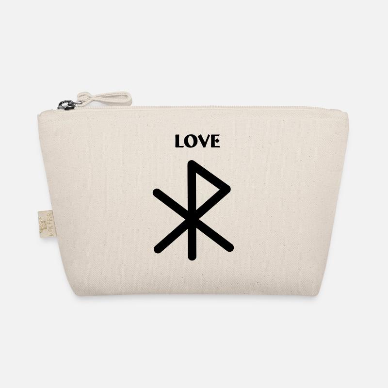 Aimer les runes vikings avec le texte LOVE Trousse biologique