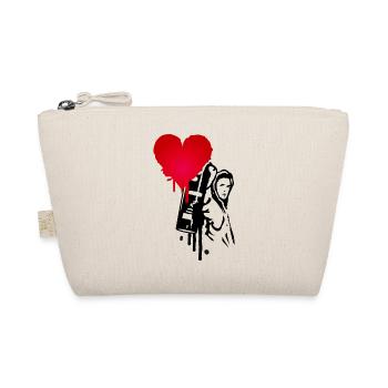 Street art with a lot of love - Sprayer with heart - Organic Pouch - nature - Front