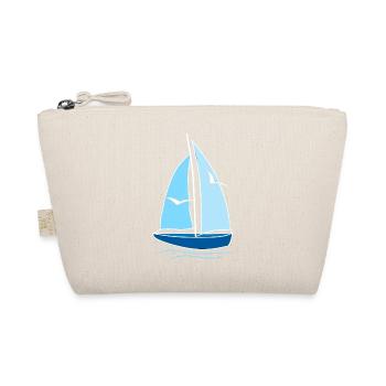 Sailboat Seagulls,Gift,fashion,cool,trend,style, - Organic Pouch - nature - Front