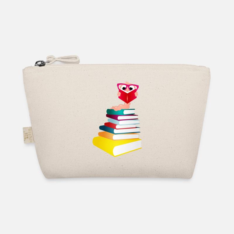 Knowledge-thirsty bookworm while reading a book Organic Pouch