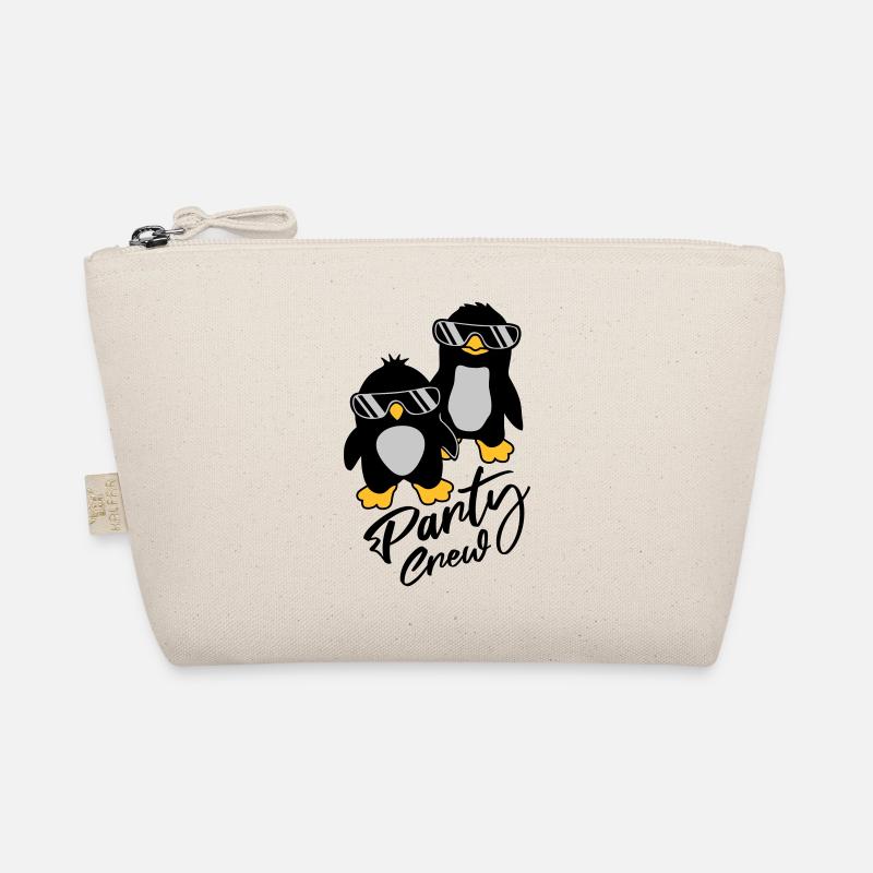 Party Crew Pinguin Freunde - Bio-Täschchen - Natur