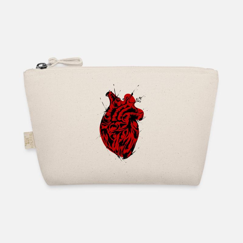 Heart Anatomical - Organic Pouch - nature