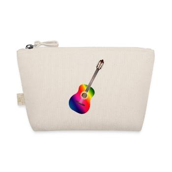 beautiful colorful acoustic guitar in rainbow colors - Organic Pouch - nature - Front