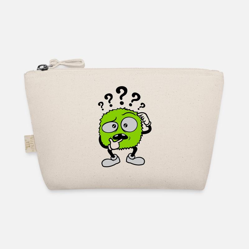 Question mark skeptical face comic Organic Pouch