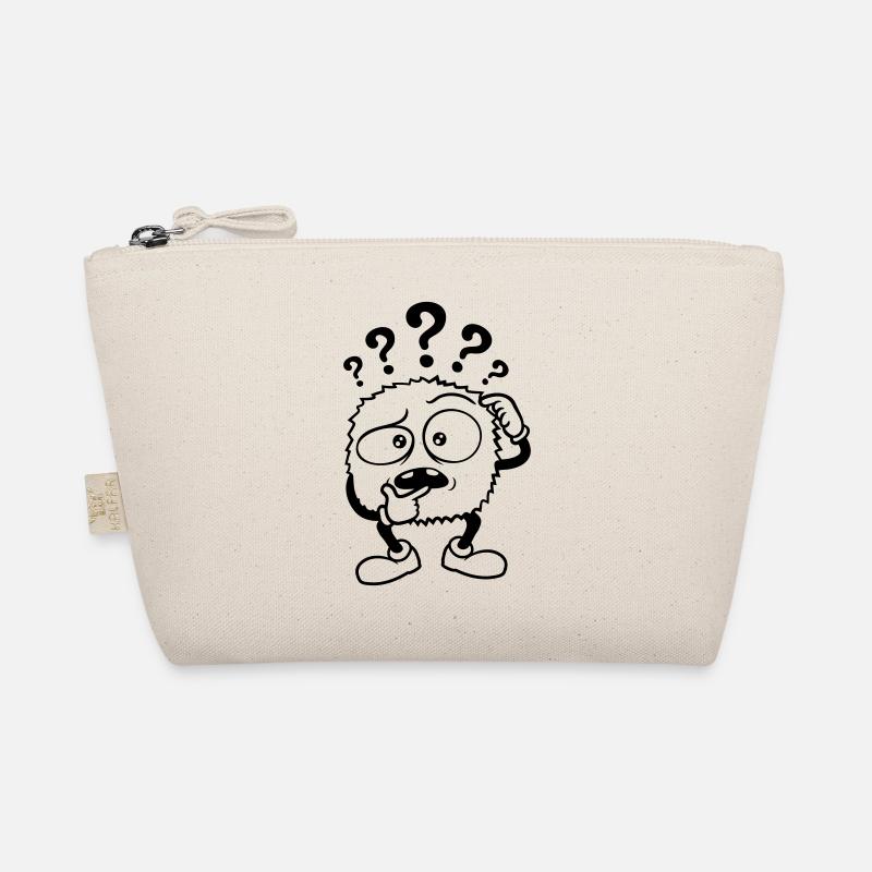 Doubtful question mark skeptical monster Organic Pouch