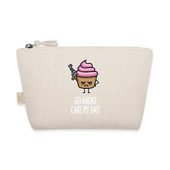 Lustiger Cupcake Wortspiel Sprüche, Cake my day - Bio-Täschchen - Natur - Vorne