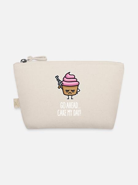 Drôle de jeu de mots de cupcake, gâteau ma journée - Trousse biologique - nature - Devant