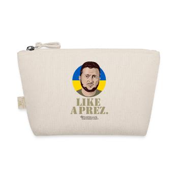 Zelenskyi T-Shirt Design Like A Prez - Organic Pouch - nature - Front