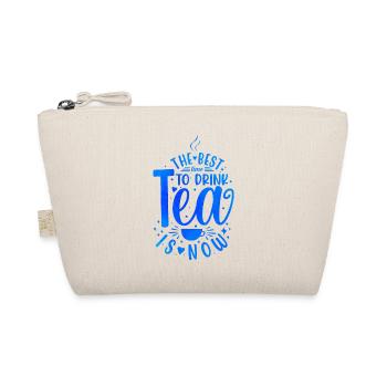 The Best Time To Drink Tea Is Now Tea Drinking Cup - Bio-Täschchen - Natur - Vorne