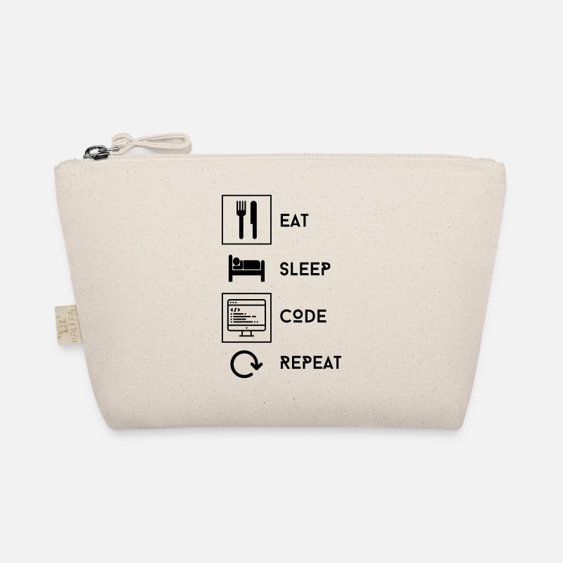 EAT SLEEP CODE REAPEAT - Organic Pouch - nature