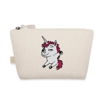 Dabbing Dancing Unicorn Party - Organic Pouch - nature - Front