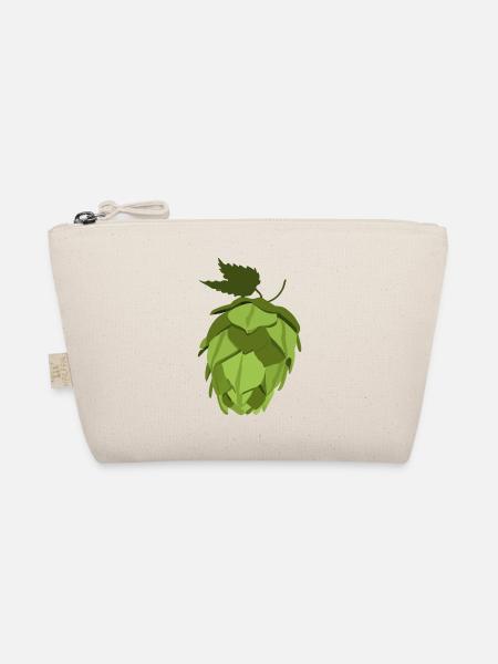 Hops Beer Drinker Brewer Gift - Organic Pouch - nature - Front