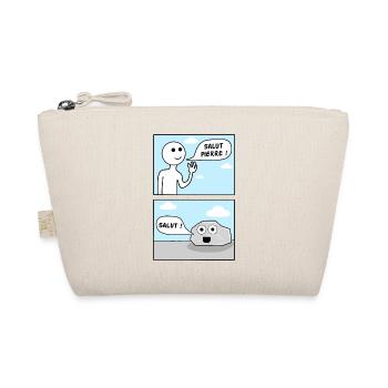 Hi Peter! Stone pun - Organic Pouch - nature - Front