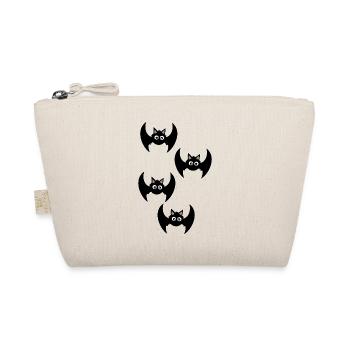 Halloween T-shirt Bat Spooky Cute Shirt - Organic Pouch - nature - Front