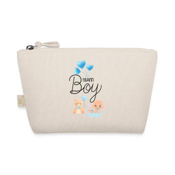 Team boy Gender Reveal Party Shirts - Organic Pouch - nature - Front
