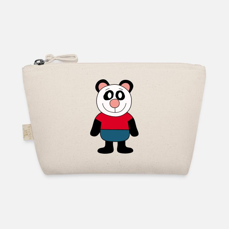 Panda Panda Bear Bear Bear Face Eyes cute Organic Pouch