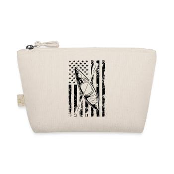 USA Graphic Kayaking Kayak Canoe Rowing Rower Padd - Bio-Täschchen - Natur - Vorne