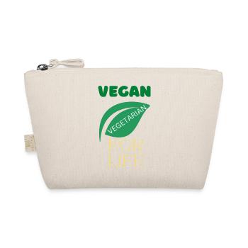 vegan for life , vegan day, - Organic Pouch - nature - Front