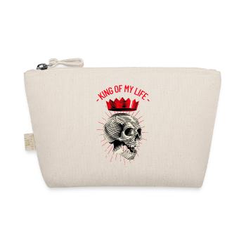 Totenkopf King of my life - Bio-Täschchen - Natur - Vorne