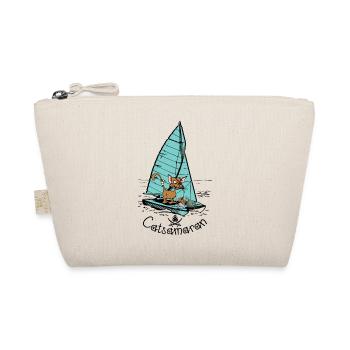 Catamaran Cat Boat - Organic Pouch - nature - Front