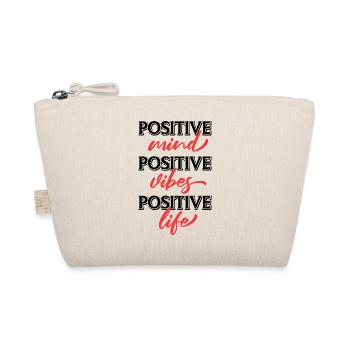 Positive Mind Positive Vibes Positive Life, Spruch - Bio-Täschchen - Natur - Vorne