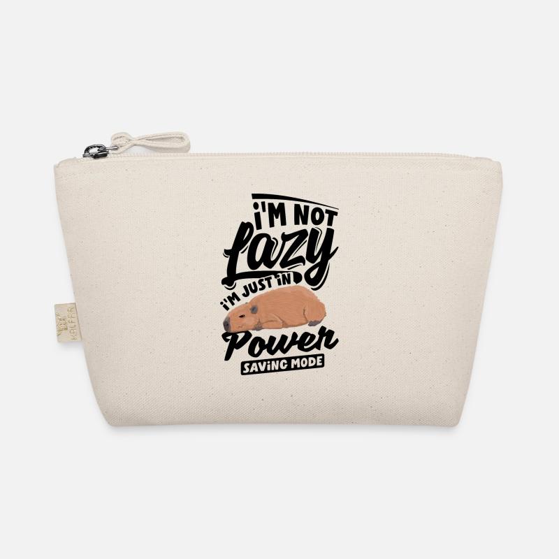 Capybara Rodent Im Not Lazy Im Just In Power Organic Pouch