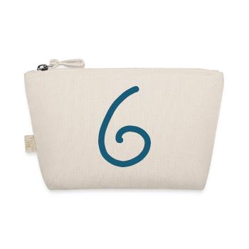 6 Numéro six Numéro Anniversaire - Trousse biologique - nature - Devant