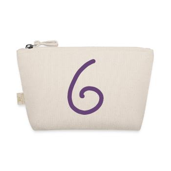 6 Numéro six numéro violet anniversaire - Trousse biologique - nature - Devant