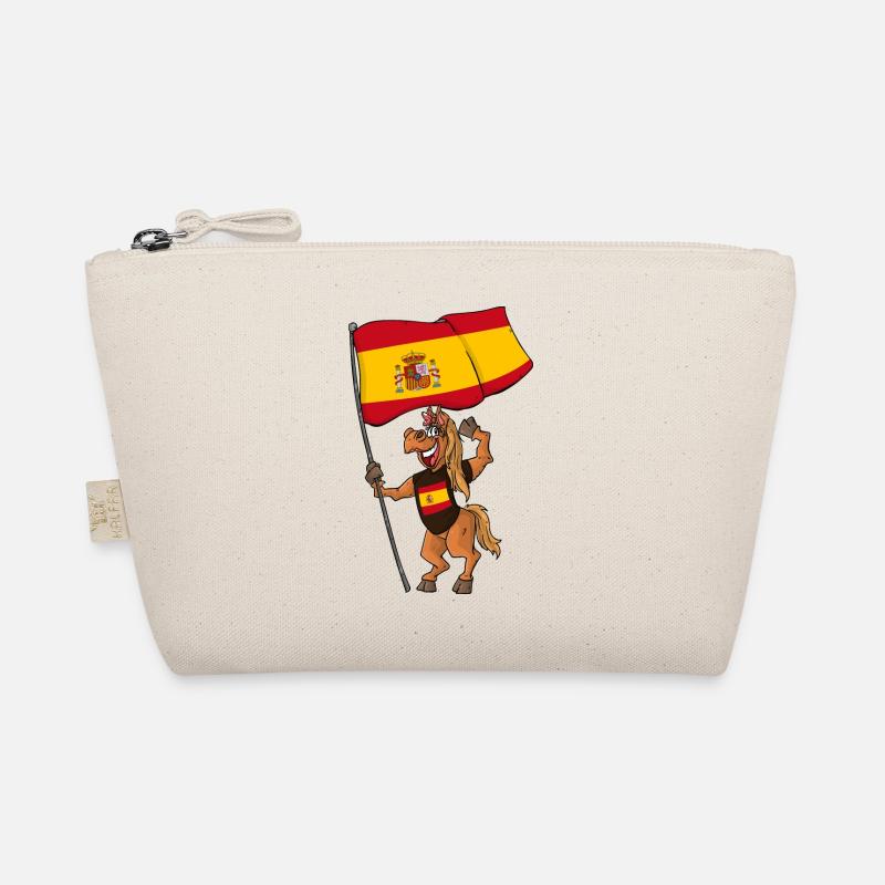 Spanien Fan Pferd - Bio-Täschchen - Natur