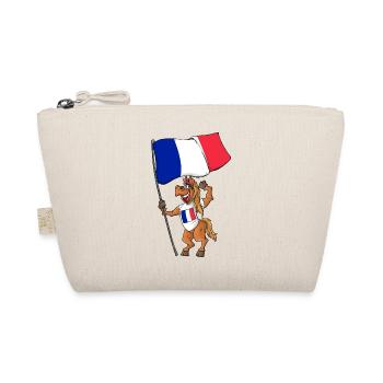 France Fan Horse - Organic Pouch - nature - Front