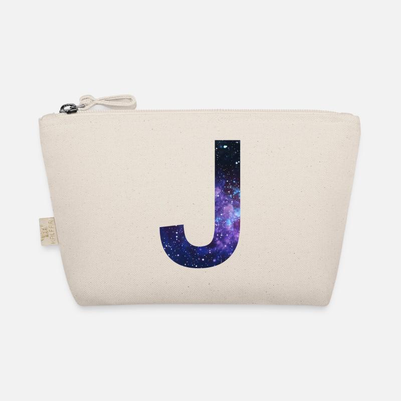 Galaxie J Buchstabe Weltall Sterne Geschenk Idee - Bio-Täschchen - Natur