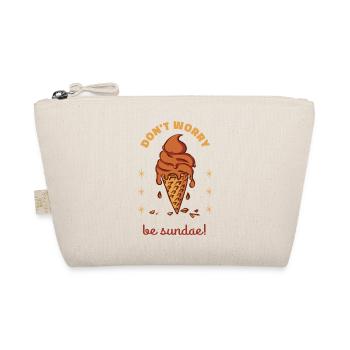 Ne vous inquiétez pas être sundae! Crème glacée mignonne et drôle - Trousse biologique - nature - Devant