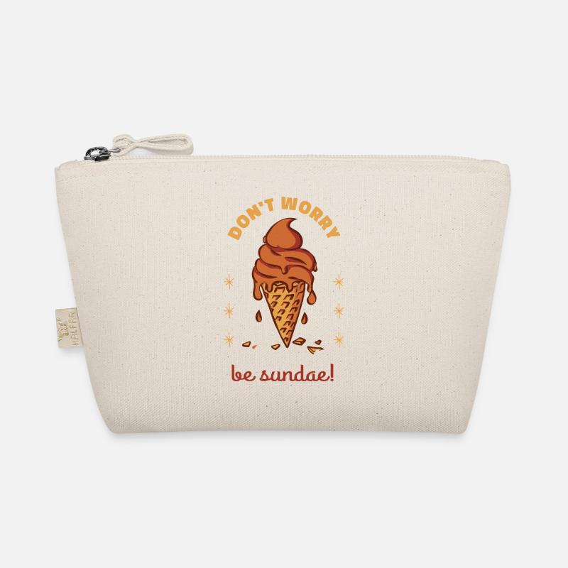 Ne vous inquiétez pas être sundae! Crème glacée mignonne et drôle Trousse biologique