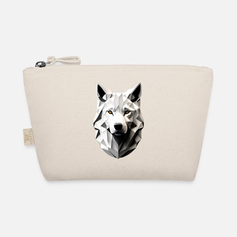 Kopf vom weißen Wolf Bio-Täschchen