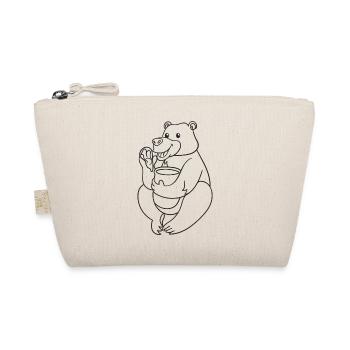 Bear, bear, honey, gift, gift idea - Organic Pouch - nature - Front