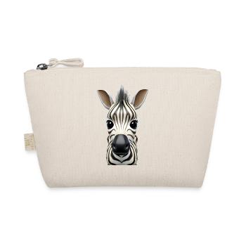 Niedliches Zebra Design - Bio-Täschchen - Natur - Vorne