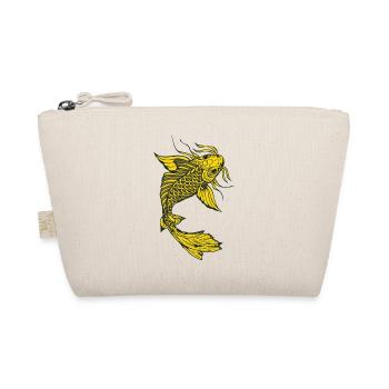 fish koi japanese carp drawing 14 3 A - Organic Pouch - nature - Front