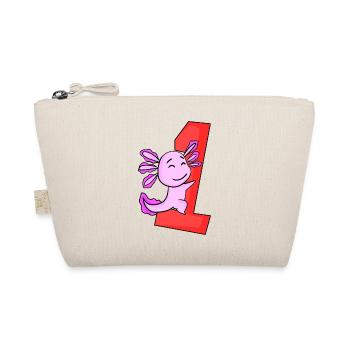 1 year old - Enrollment - Axolotl motif - Organic Pouch - nature - Front