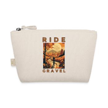 Ride Gravel Retro-style, riding a gravel bike - Organic Pouch - nature - Front