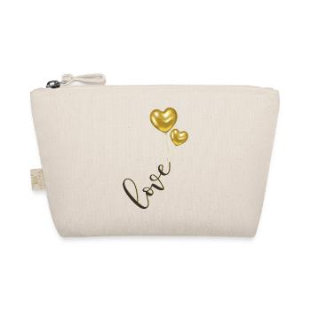 Love Balloons Heart Flies - Organic Pouch - nature - Front