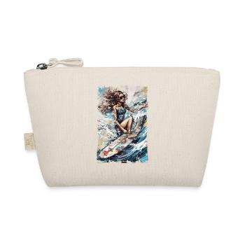 Bikini surf lady avec des vibrations estivales dans un style vintage - Trousse biologique - nature - Devant