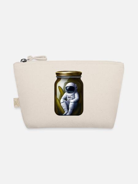 Astronaut im Gurkenglas - Bio-Täschchen - Natur - Vorne