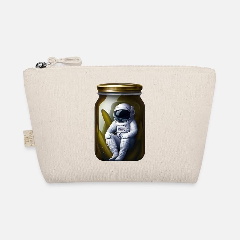 Astronaut im Gurkenglas Bio-Täschchen