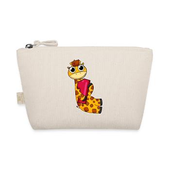 1 year old - School enrollment - Giraffe motif - Organic Pouch - nature - Front